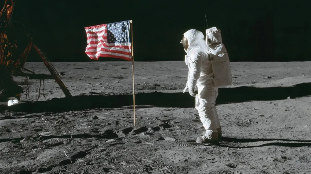 Celebrating 55 Years of Apollo 11: Moon Landing Anniversary ASTRONAUT BUZZ ALDRIN ON THE MOON, PHOTOGRAPHED BY FELLOW APOLLO 11 CREW MEMBER NEIL ARMSTRONG. (Credit: NASA)