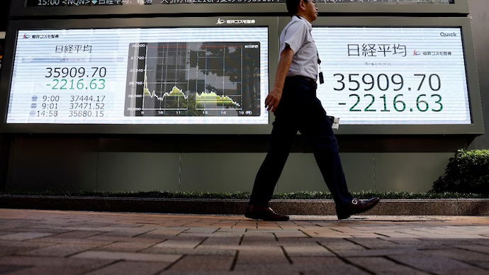 Japan’s Nikkei 225 Suffers Largest Drop Since 1987 Black Monday Crash Asian equities plummeted to multi-year lows on Monday. (Credit: Reuters)