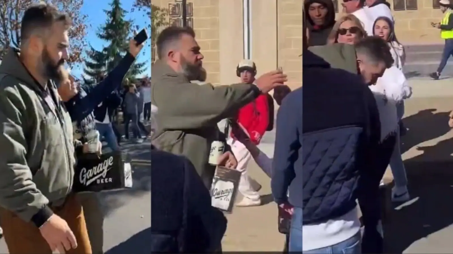 Jason Kelce Smashes Fan’s Phone After Slur About Travis Kelce