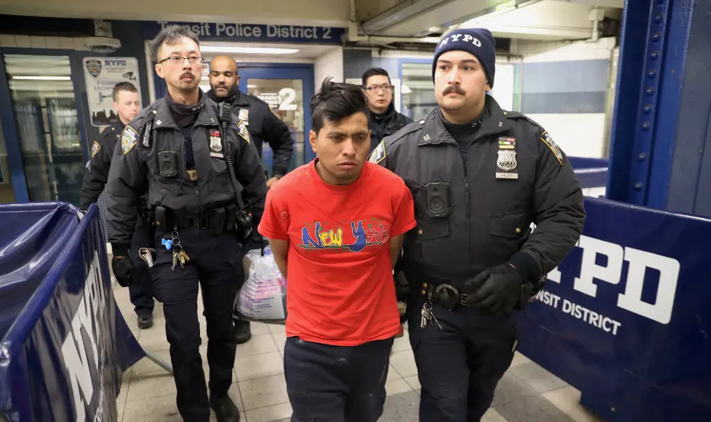 Police busted Sebastian Zapeta-Calil, who was accused of lighting a woman on fire on the F train in Brooklyn on Dec. 22, 2024. (Image Credit: G.N.Miller / NYPost)