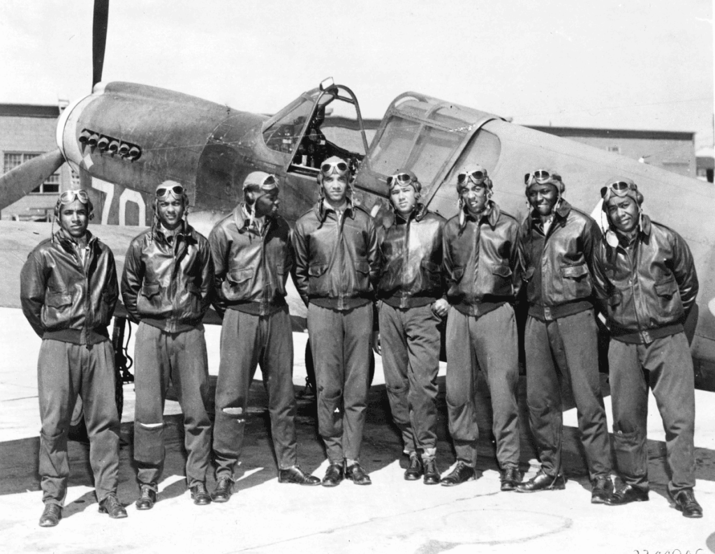 A group of Tuskegee Airmen is pictured sometime in 1942 or 1943. (Image Credit: U.S. Air Force)