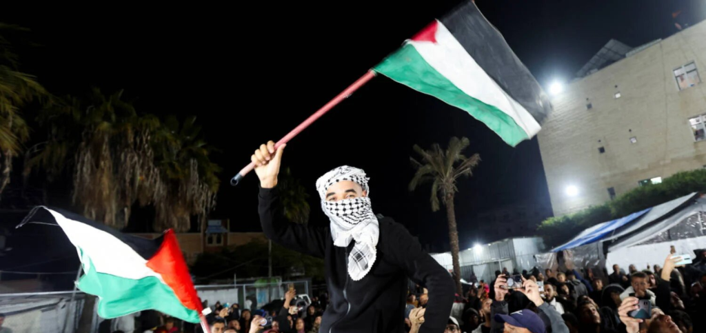 Ceasefire in Gaza: What It Means and What Happens Next Palestinians celebrating to news on a ceasefire deal with Israel, in Deir Al-Balah in the central Gaza Strip, Jan.15, 2025 (Image Credit: Ramadan Abed / Reuters)