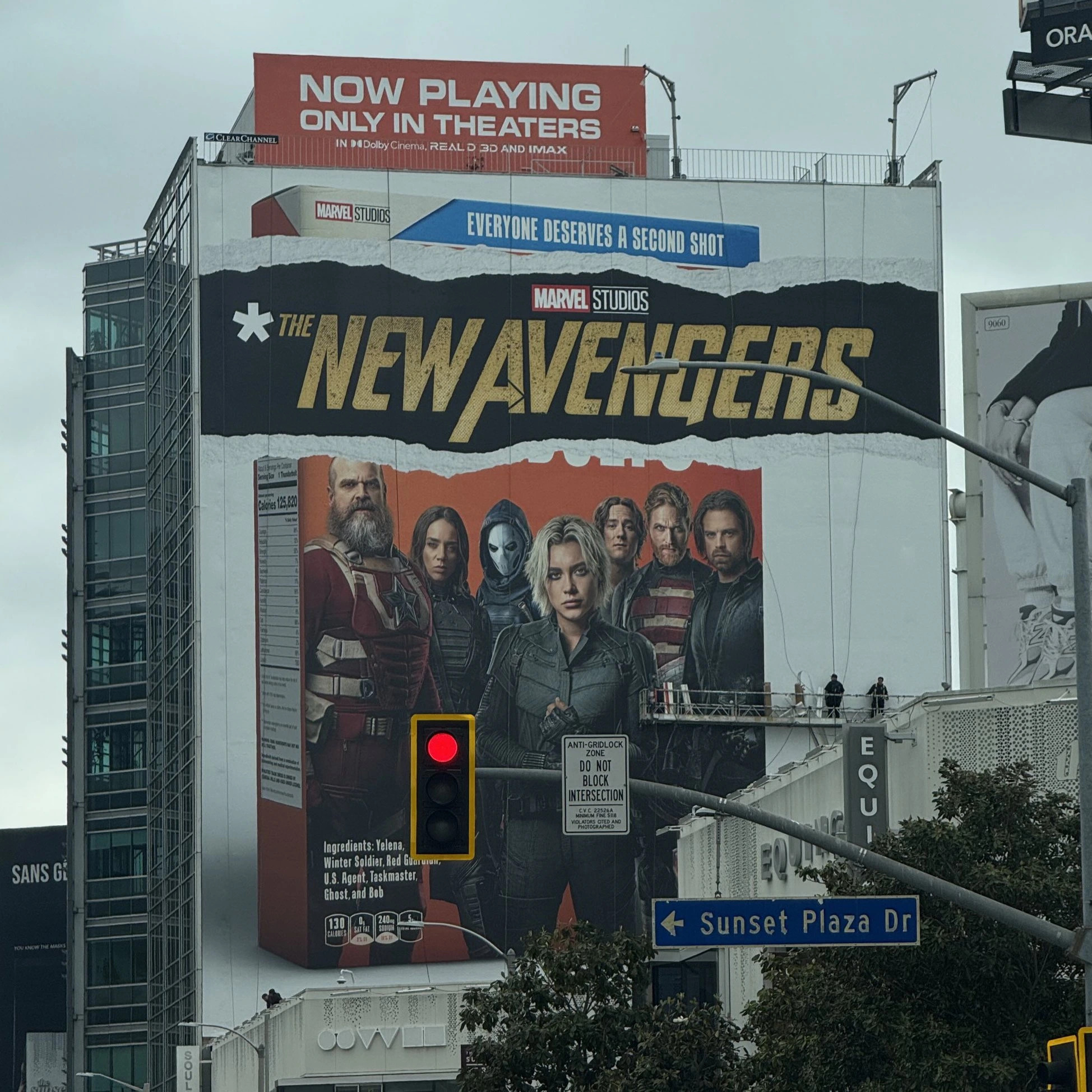 The Thunderbolts title change to The New Avengers on a billboard. (Image Credit: Marvel Updates)