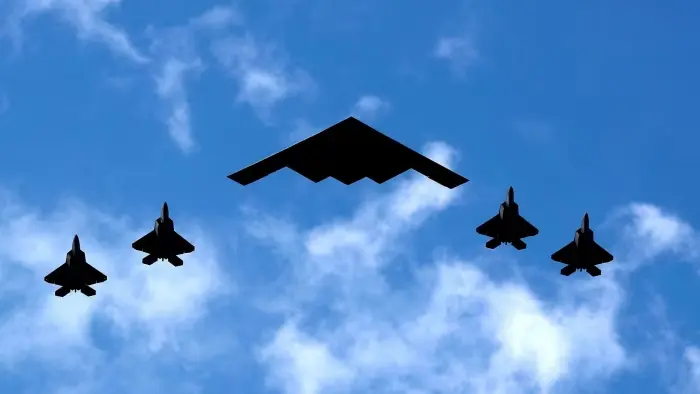 The stealth aircraft B-2 bombers appeared to be travelling from Missouri to the U.S. base on Guam, according to Flightradar24. (Image Credit: REUTERS)
