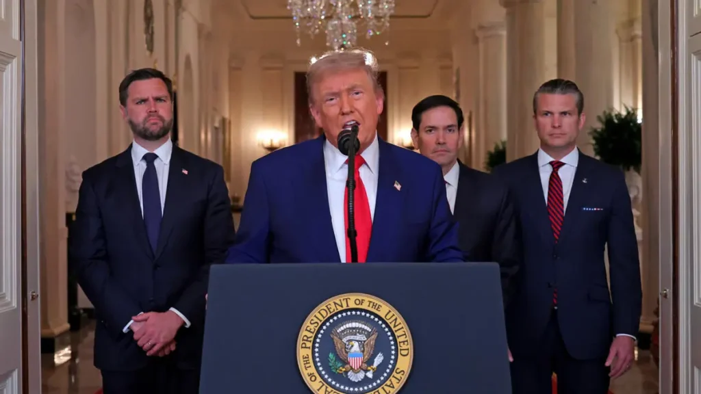 President Trump announces ceasefire between Iran and Israel on Truth Social. (Image Credit: AFP)