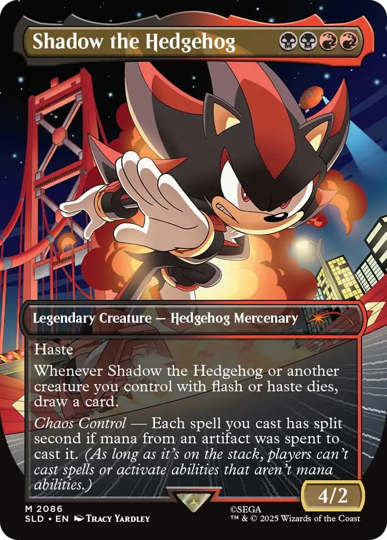 Magic: The Gathering x Sonic The Hedgehog Collab Announced 4 Shadow The Hedgehog Magic: The Gathering “Secret Lair x Sonic: Friends & Foes” Collection.