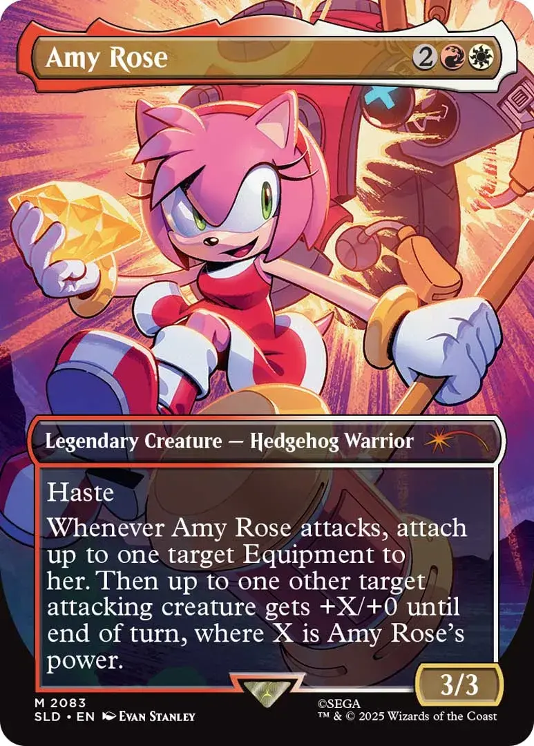 Magic: The Gathering x Sonic The Hedgehog Collab Announced 6 Amy Rose Magic: The Gathering “Secret Lair x Sonic: Friends & Foes” Collection.