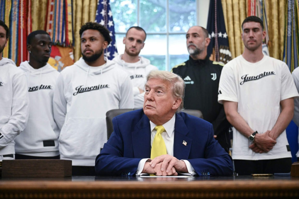Juventus Football Club Just meet President Donald Trump at the White House as he discusses Iran-Israel conflict and transgender in sports. (Image Credit: Ali Rampling)