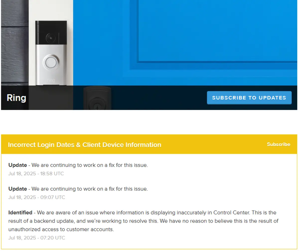 It seems the Ring cameras are not hacked, but was due to a bug. The company behind the doorbell is aware of the issue. (Image Source: Ring)
