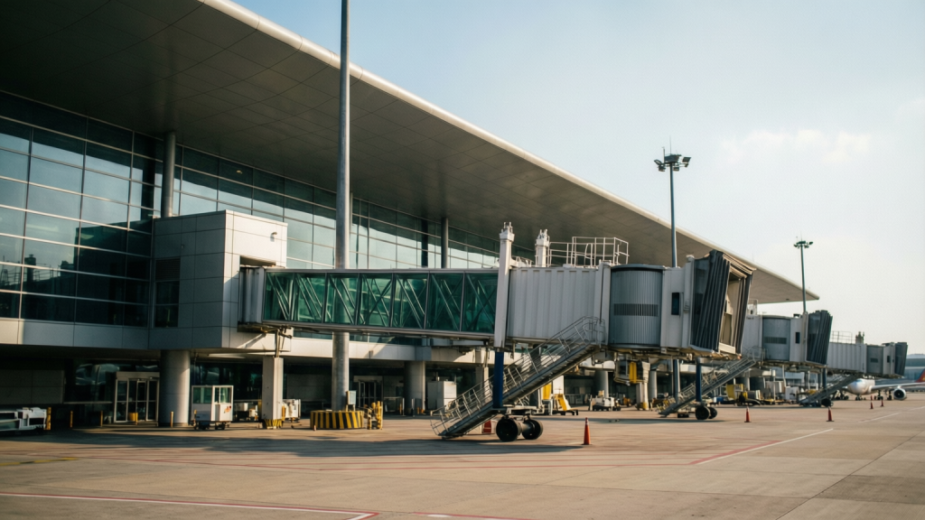 Exterior view of King Khalid International Airport terminal building