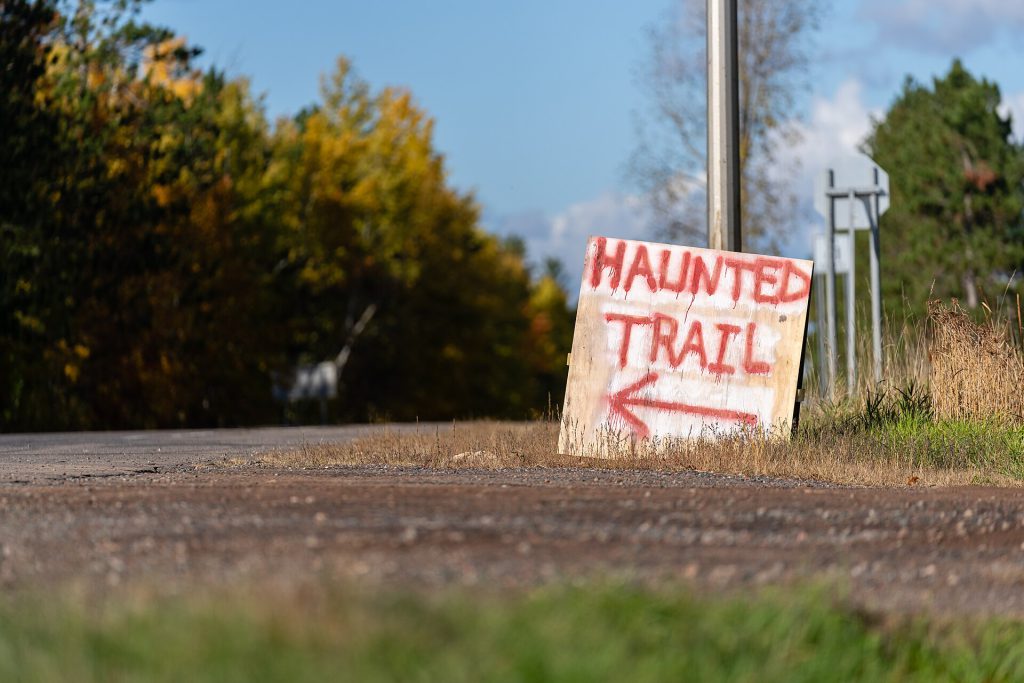Entrance gates to Markoff's Haunted Forest in Dickerson Maryland