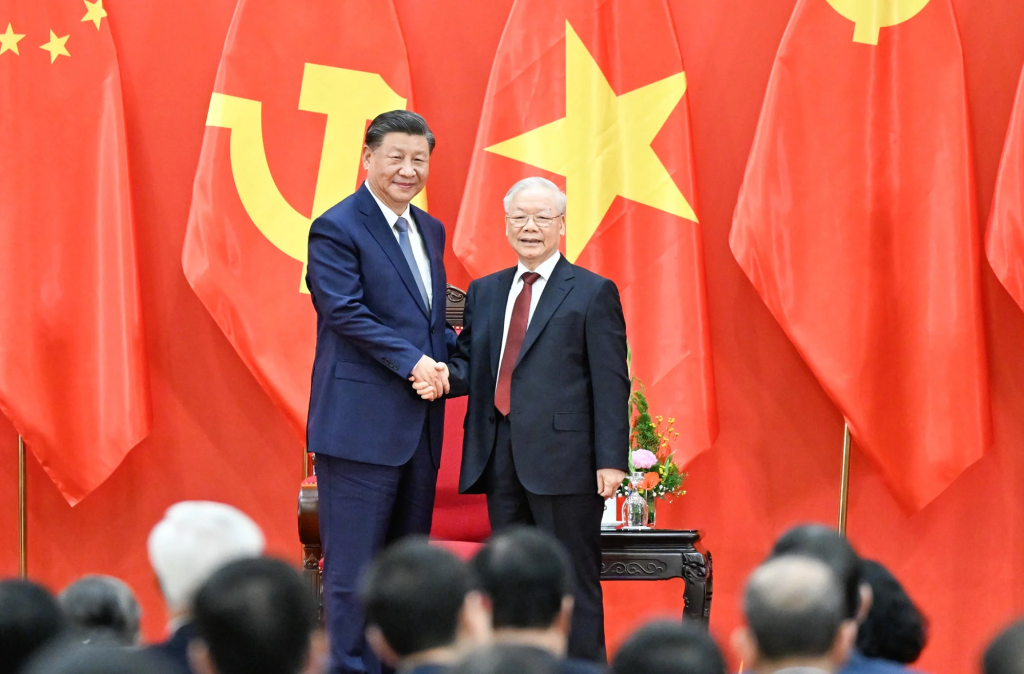 Nguyen Phu Trong, Vietnam's Top Communist Party Leader, Dies at 80 2 Xi Jinping is seen with Nguyen Phu Trong in Hanoi during a visit in December 2023. (Credit: Xinhua)