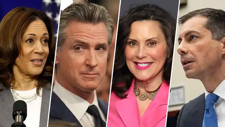 The Sudden End of Joe Biden’s Reelection Race 3 (Left to RIght) Besides Kamala Harris, the potential candidates speculated to be Biden replacements for Democrats are Gavin Newsom, Gretchen Whitmer and Pete Buttigieg. (Credit: Getty Images)