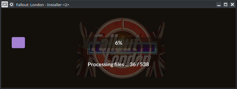 Fallout: London installer on GOG. (Source: Team FOLON)
