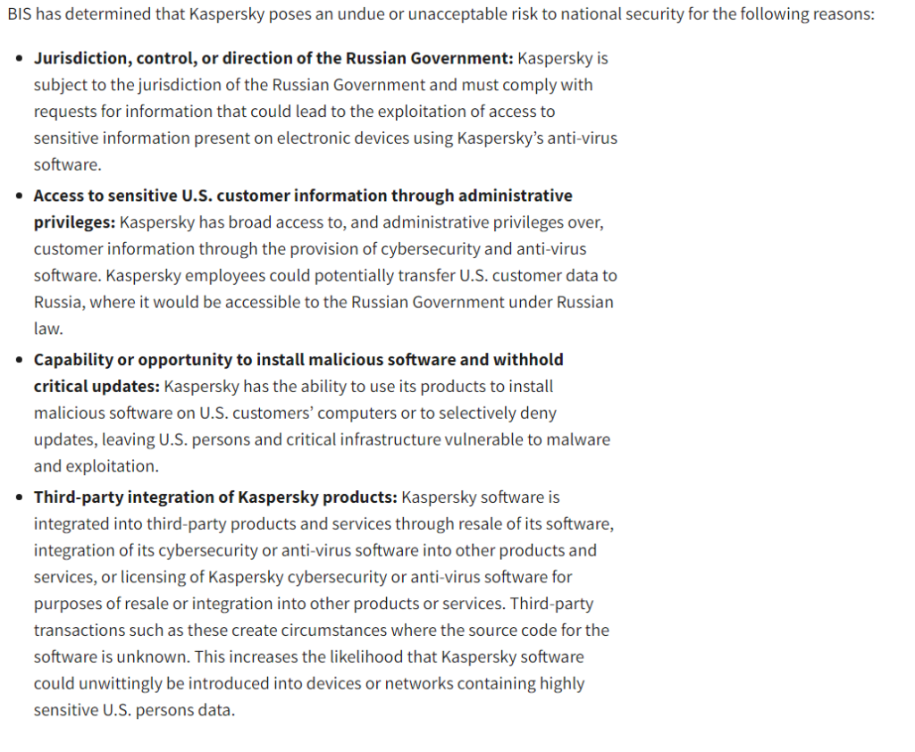 Biden Bans Kaspersky Software Amid National Security Concerns 2