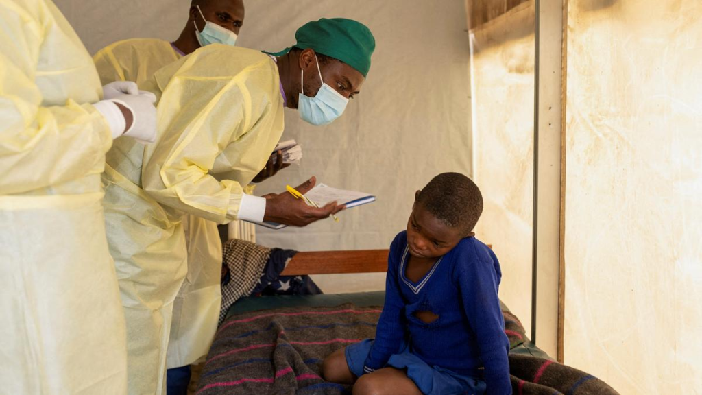 A doctor examining the ear of a patient suffering from Mpox - an infectious disease caused by the monkeypox virus in the North Kivu province of the Democratic Republic of the Congo. (Image Credit: Reuters)
