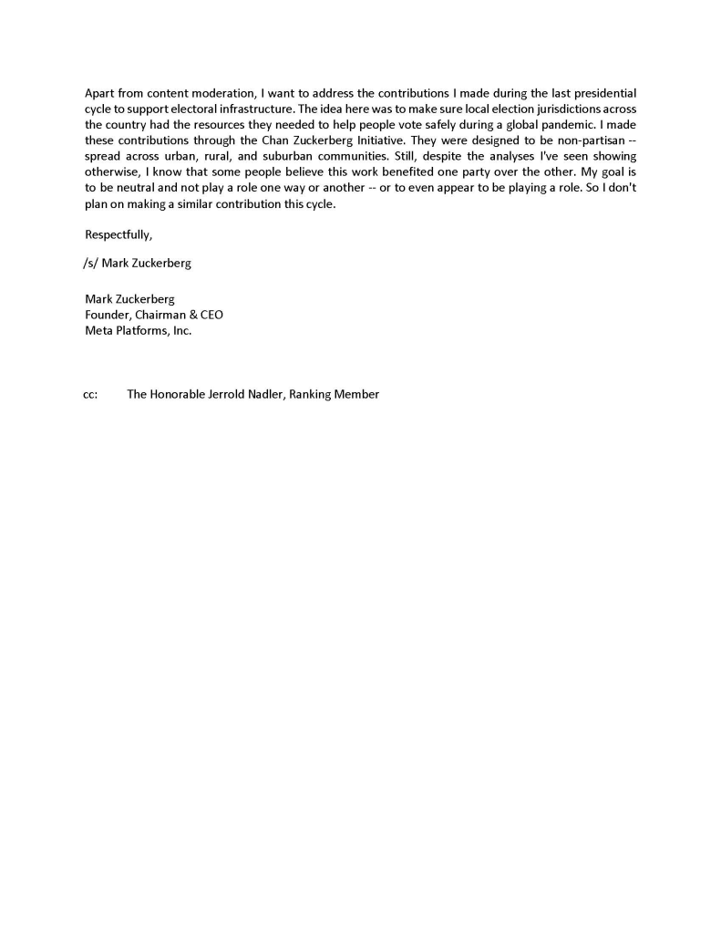 Mark Zuckerberg Admits to Biden Administration Pressure in Meta’s Censorship 2 Mark Zuckerberg Admits to Biden Administration Pressure in Meta’s Censorship. (Image Credit: House Committee on the Judiciary)