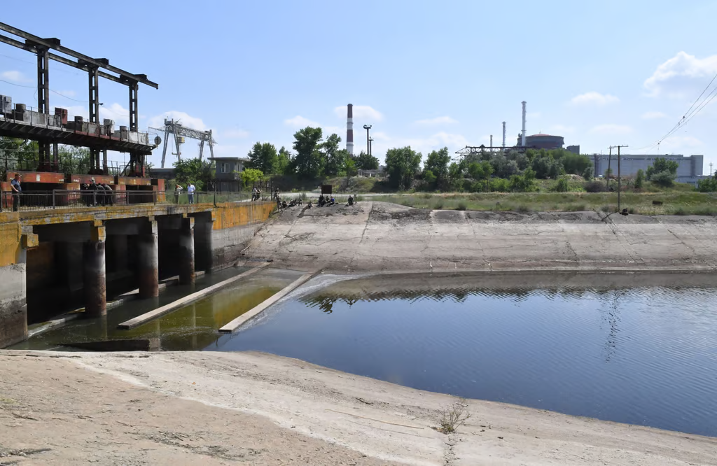 There is widespread concern about the safety of the plant, which is located on the southern bank of the Dnipro River around 50 kilometres southwest of Zaporizhzhia. (Credit:  Olga Maltseva / AFP via Getty Images)