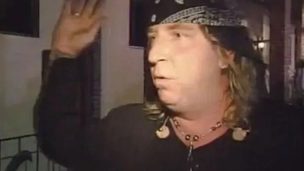 Former Great White Singer Jack Russell Died at 63 2 Jack Russell at the scene of the fire on Feb. 20, 2003. (Image Source: WJAR)