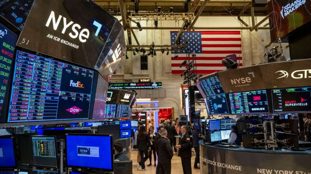 Stocks Drop as Nasdaq Confirms Correction Amid Recession Fears The New York Stock Exchange on May 17. (Credit: Angela Weiss / CNN)