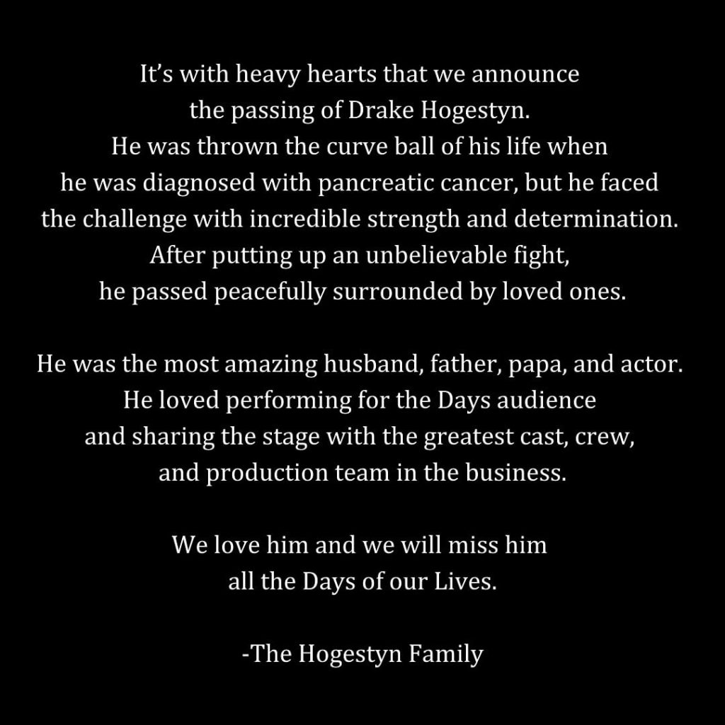 Drake Hogestyn, ‘Days Of Our Lives’ Star, Dies At 70 After Battle With Illness 2