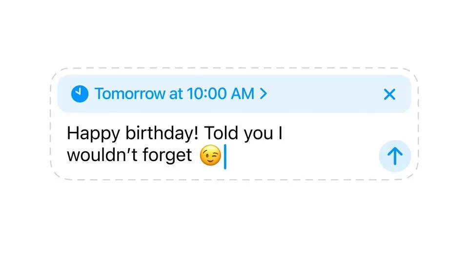 iOS 18 Release Date: What You Need to Know 6 One of the new features coming to the iOS 18 update is the ability to schedule your messages. (Image Credit: Apple)
