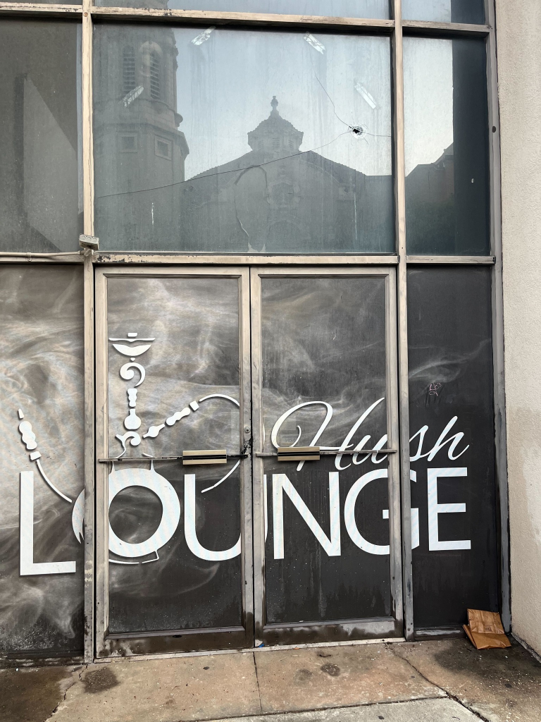 Birmingham Mass Shooting: 4 Dead, 21 Injured in Targeted Attack 4 The Hush hookah lounge, where the Birmingham mass shooting happened, on Sept. 21, 2024. (Image Credit: Vasha Hunt / Associated Press)