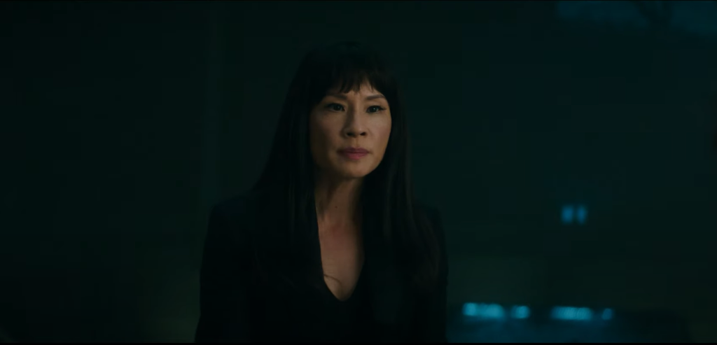 Red One: A Christmas Action-Comedy Set To Jingle Box Office 3 Lucy Liu as Zoe in Red One. (Image Credit: Warner Bros. Pictures.)