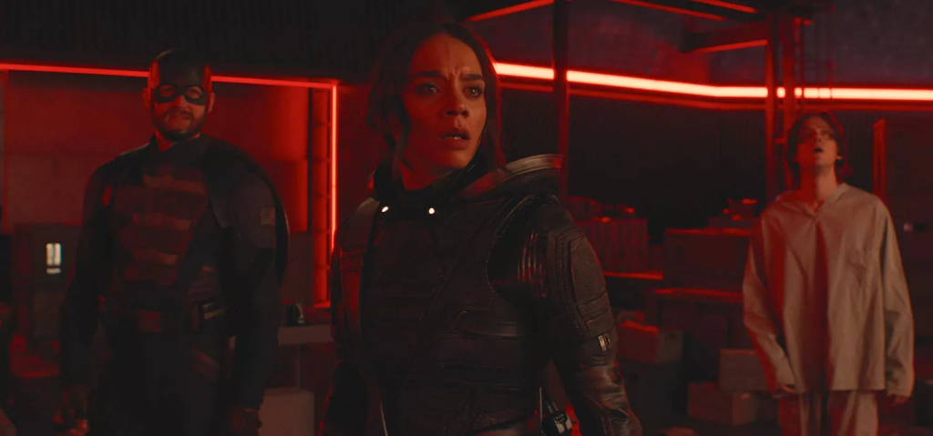 Marvel’s Thunderbolts: First Look at the Thunderbolts Cast, Trailer, and Sentry’s Debut 2 Thunderbolt's cast in the latest trailer: John Walker (Wyatt Russell), Ghost (Hannah John-Kamen), and Bob (Lewis Pullman) in 'Thunderbolts.' (Image Source: Marvel Studios)