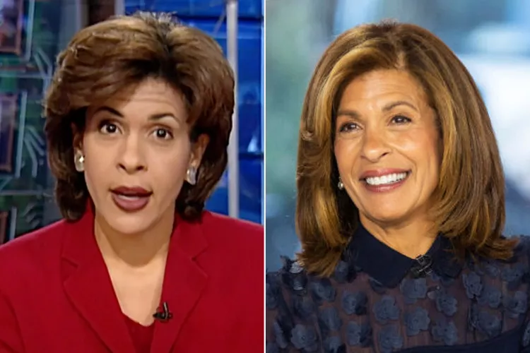 Hoda Kotb Leaving the Today Show After 17 Years 2 Hoda Kotb in 1998 (left) when she first joined NBC vs. present day (right). (Image Credit: NBC / Today Show)