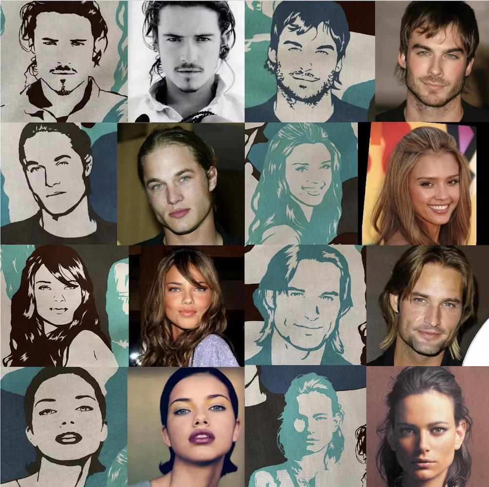 The Mystery Of Celebrity Number 6 Finally Solved 3 All celebrities on the stylized fabric has been identified, closing one of internet's biggest mystery. (Source: Reddit)