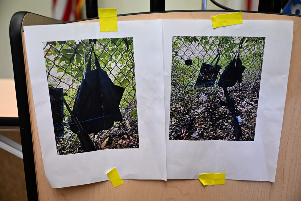 Ryan Wesley Routh: The Alleged Gunman in Trump Assassination Attempt 2 Pictures of evidence found at the fence of US president Donald Trump's golf course are shown at a press conference in West Palm Beach, Florida (Credit: AFP / Getty Images)