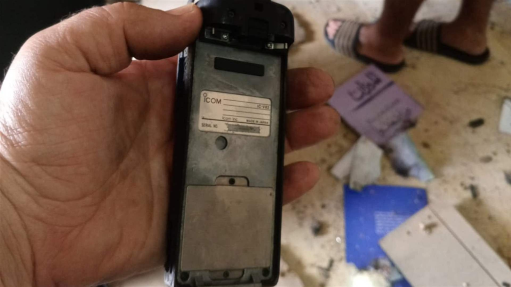 Walkie-Talkie Explosions In Lebanon: A New Chapter In The Israel-Hezbollah Conflict 4 An iCOM-V82 walkie-talkie that has been modified to explode, with the serial number seems to have been scratched off. (Image Source: X / Twitter)