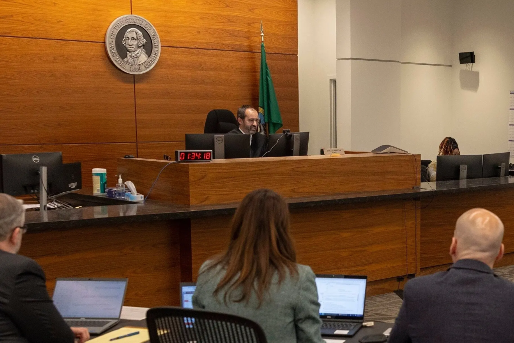 Fall City WA Shooting: Teen Charged With Family Murder 3 Judge Joe Campagna of King County Superior Court in Washington State presiding Tuesday over a hearing in which a 15-year-old shooting suspect’s lawyers appeared. (Image Credit: Nick Wagner/The Seattle Times, via Associated Press)