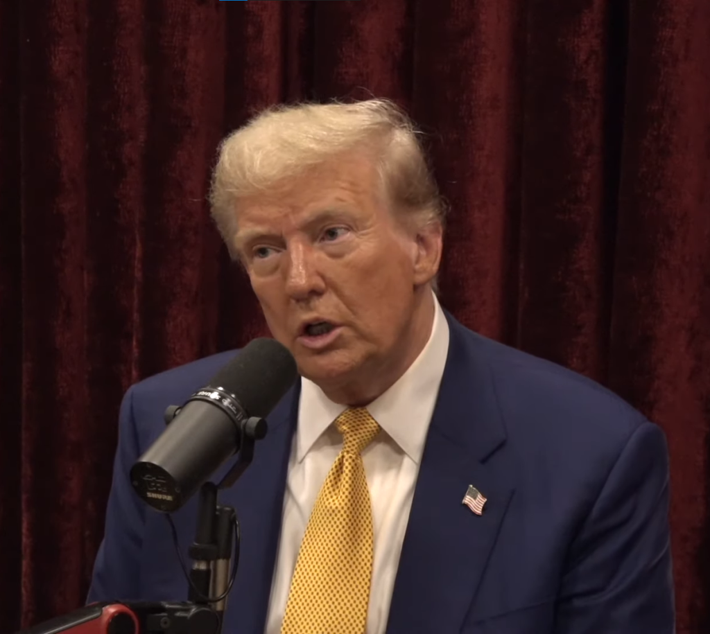 Former President Trump Joe Rogan interviews had almost 1 million views just within the first hour. (Image Source: Joe Rogan Experience)