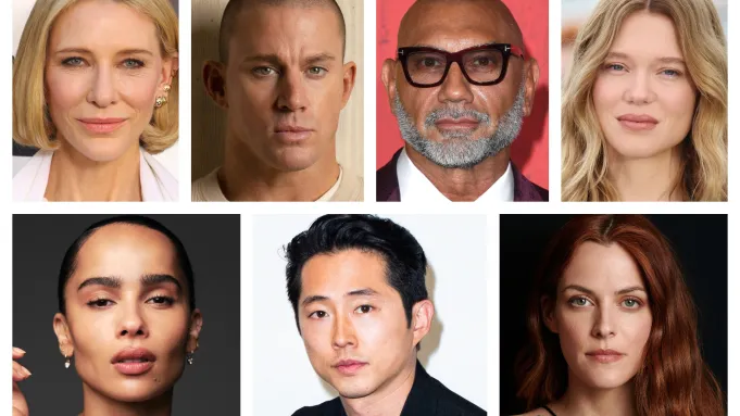 Zoë Kravitz and Channing Tatum Break Up After 3 Years, Ending Engagement 3 The Alpha Gang cast maybe the last time Channing Tatum and Zoe Kravitz with together.
From left to right above: Cate Blanchett, Channing Tatum, Dave Bautista, Léa Seydoux
From left to right below: Zoë Kravitz, Steven Yeun, Riley Keough