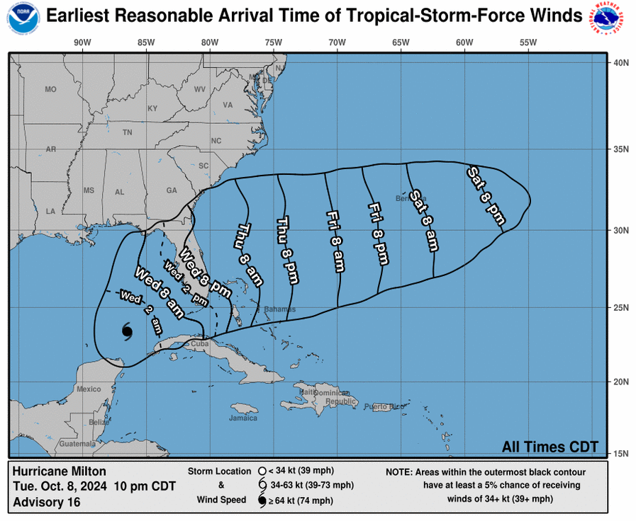 Milton Hurricane Tracker: Category 5 Storm Bears Down on Florida 4