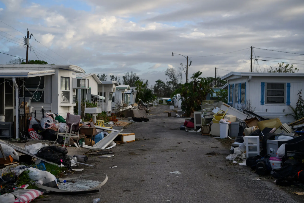 Hurricane Milton Damage: Death Toll Rises and FEMA Aid on the Horizon 2 Milton hurricane damage has a severe impact on Florida's communities, as well as rising hurricane Milton death toll. (Image Source: Callaghan O'Hare /The New York Times)