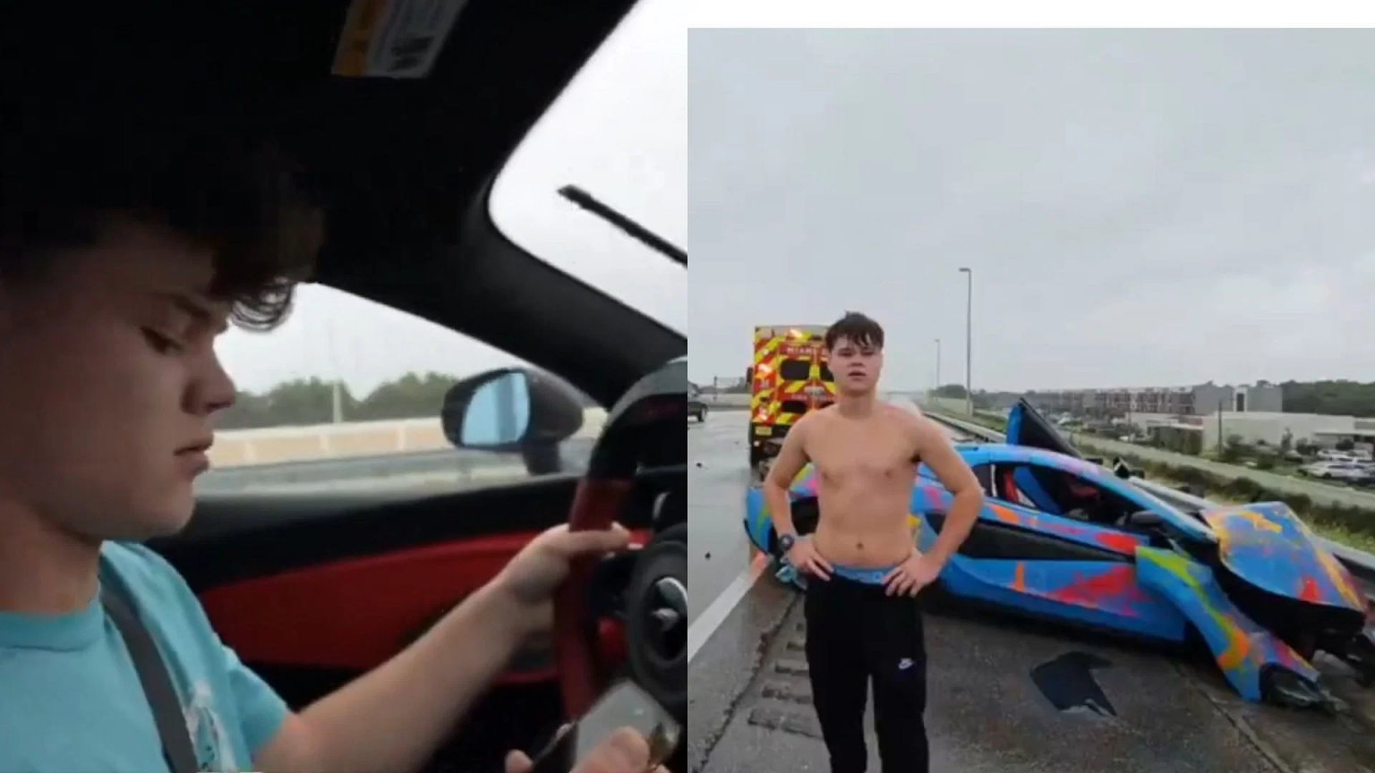 YouTuber Jack Doherty Crashes McLaren While Streaming.