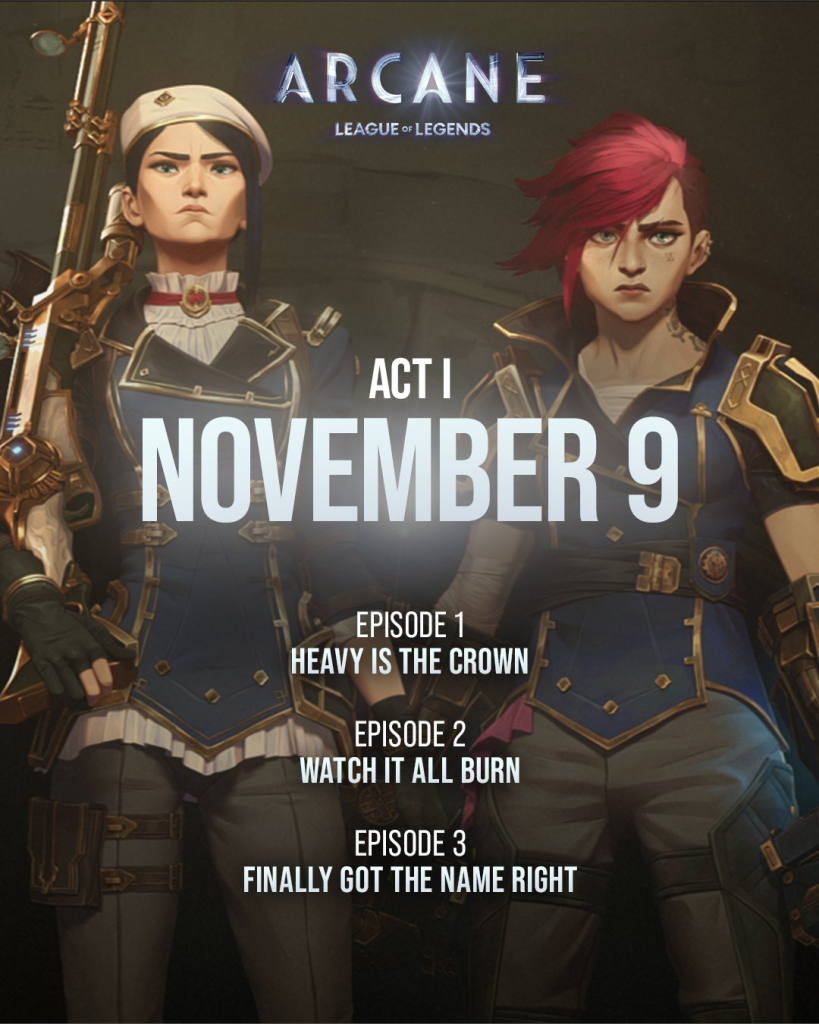 Arcane Season 2 release dates for each act of the final chapter. (Image Credit: Netflix)