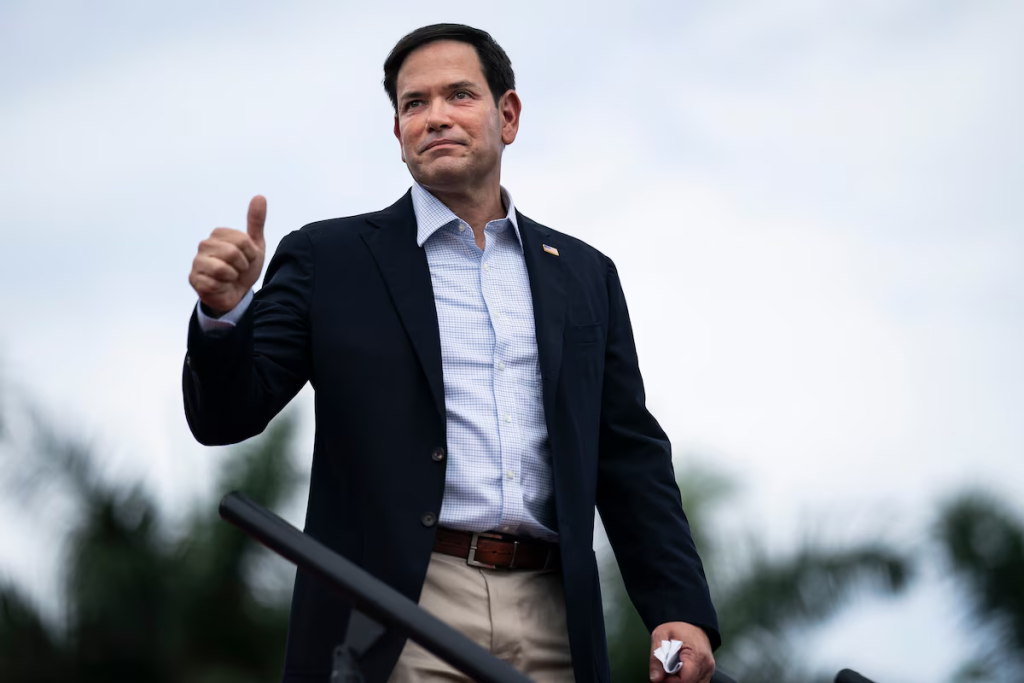Trump Reportedly Wants Marco Rubio for Secretary of State 1 Marco Rubio senator speaks before a campaign rally at former president Donald Trump's golf club in Doral, Florida, on July 9. (Image Credit: Jabin Botsford / The Washington Post)