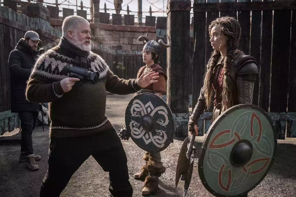 Live-Action How to Train Your Dragon Trailer: Cast Controversy 2 How to Train Your Dragon behind-the-scenes image reveals Gabriel Howell as Snotlout and Nico Parker as Astrid. (Image Credit: Universal Pictures)