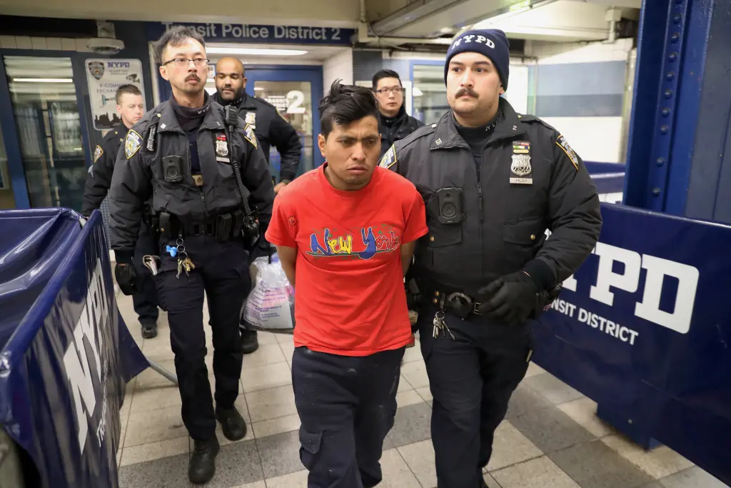 Illegal Immigrant Set New York Woman on Fire: What We Know 2 Police busted Sebastian Zapeta-Calil, who was accused of lighting a woman on fire on the F train in Brooklyn on Dec. 22, 2024. (Image Credit: G.N.Miller / NYPost)