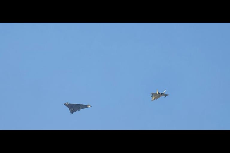 The new aircraft is considerably larger than China's 5th generation stealth fighter J-20. (Image Source: Chinese Social Media)