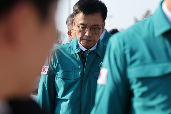 South Korea Jeju Air Flight 2216 Crashes: 179 Lives Lost 2 Acting President Choi Sang-mok at Muan County Office after meeting with the family members of passengers in the plane crash at Muan International Airporton Dec. 29. (Image Credit: YONHAP)