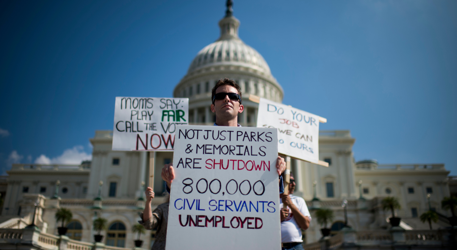Capitol rally during the 2013 government shutdown, after Congress failed to pass a continuing resolution, or CR, before deadline. (Image Credit: Bill Clark/CQ Roll Call file photo)