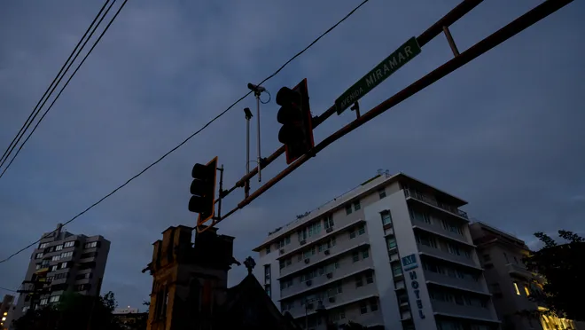 New Year’s Eve Blackout Leaves Puerto Rico in the Dark 2 With island-wide power outage, basic Puerto Rico's infrastructures are left in the dark. (Credit: RICARDO ARDUENGO / AFP via Getty Images)