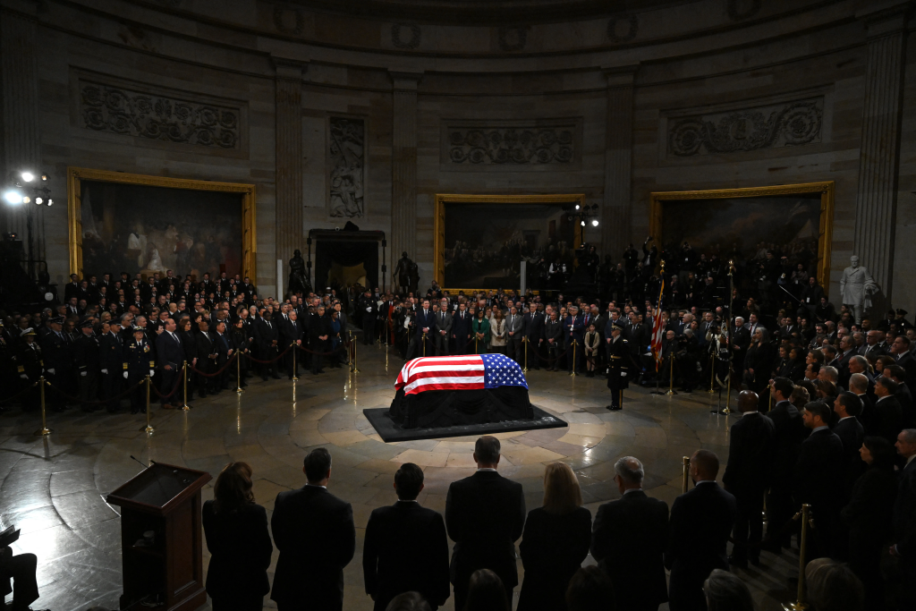 Former US President Jimmy Carter funeral lies in state at the U.S. Capitol Rotunda in Washington, DC on January 7, 2025. (Credit: Getty Images)