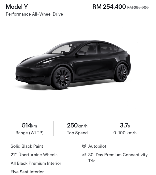 Tesla Unveils the 2025 Refreshed Model Y Juniper in China 6 The Tesla Model Y price and range variations. (Image Source: Tesla)