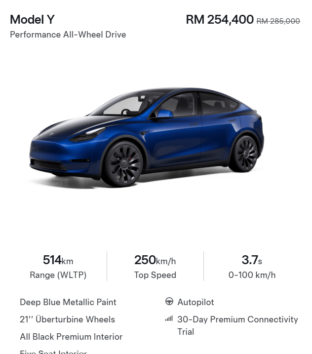 Tesla Unveils the 2025 Refreshed Model Y Juniper in China 7 The Tesla Model Y price and range variations. (Image Source: Tesla)